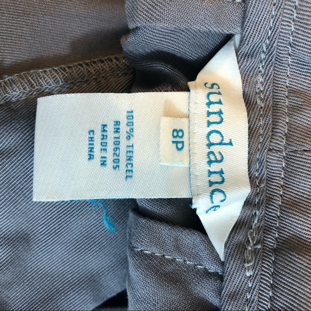 Sundance 100% Tencel Trousers Size 8P Ankle Gray - Picture 6 of 6